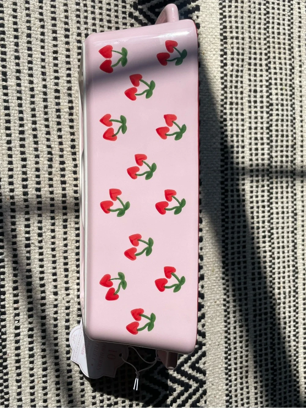 Cherry heart ceramic loaf pan